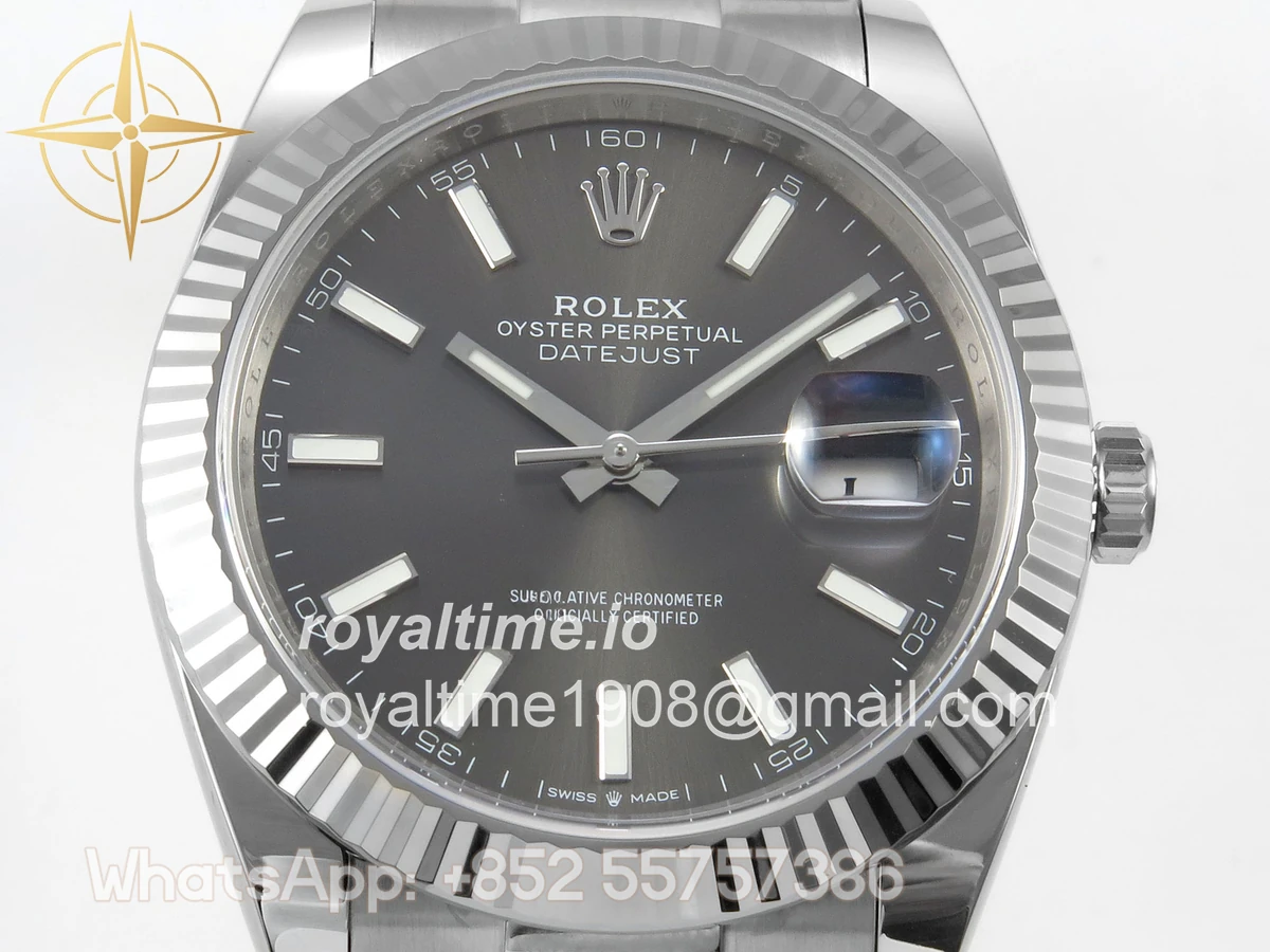 Rolex DateJust 41 126334 904L SS SCF Gray Dial on Oyster Bracelet VR3235 - Image 2