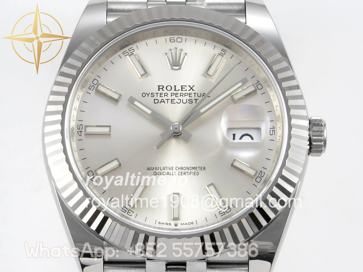 Rolex DateJust 41 126334 904L SS SCF Sliver Dial on Jubilee Bracelet VR3235 - Image 2