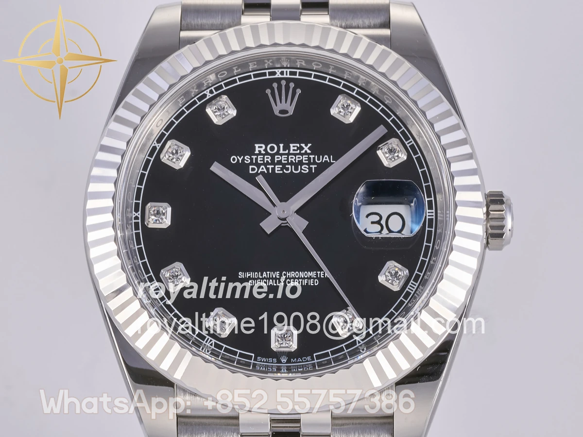 Rolex DateJust 41 126334 Clean Plus 904L Steel Black Diamonds Dial on Jubilee Bracelet JH3235 (Free Sprung) - Image 2