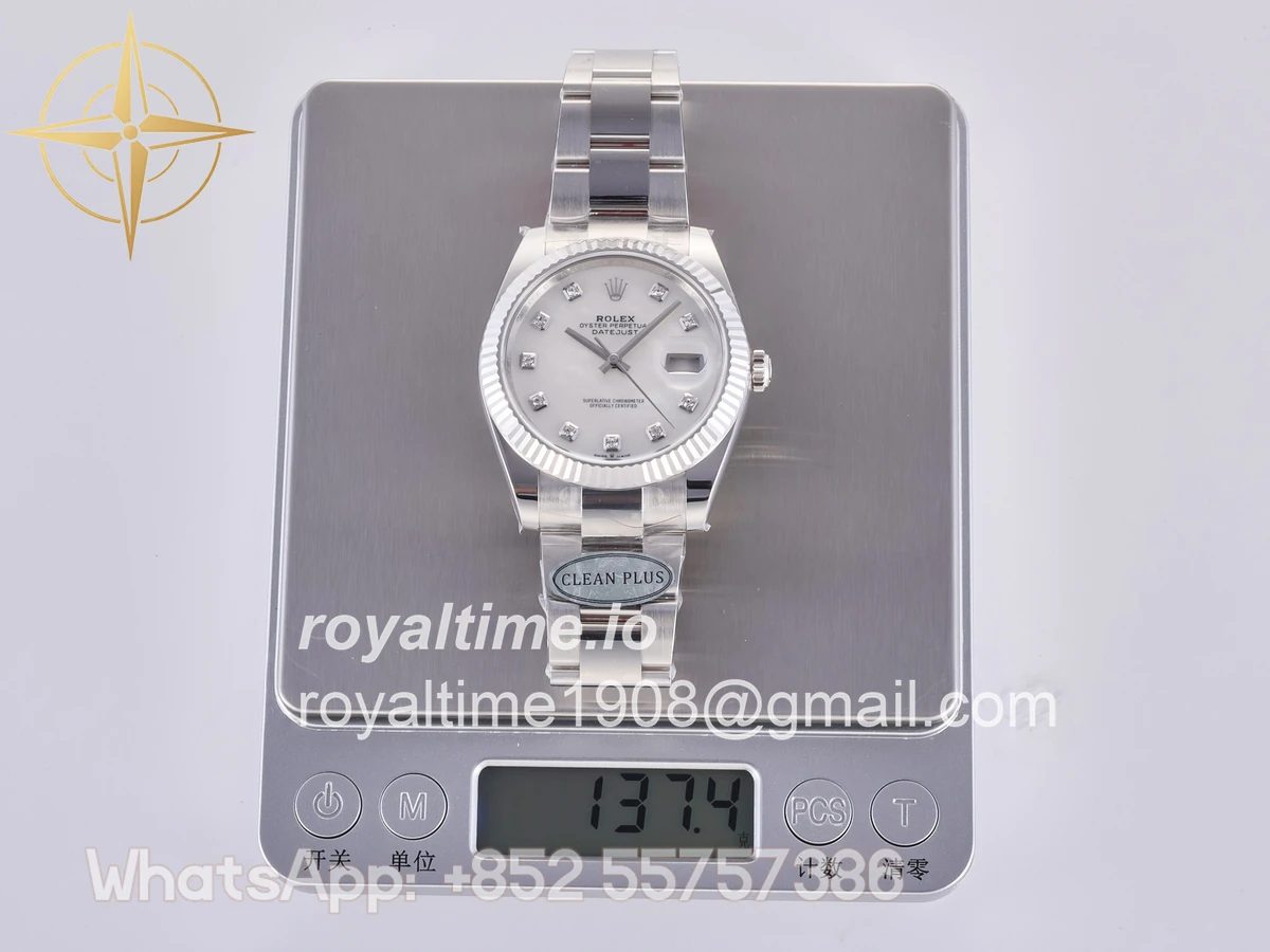 Rolex DateJust 41 126334 Clean Plus 904L Steel White MOP Diamonds Dial on Oyster Bracelet DD3235 - Image 2