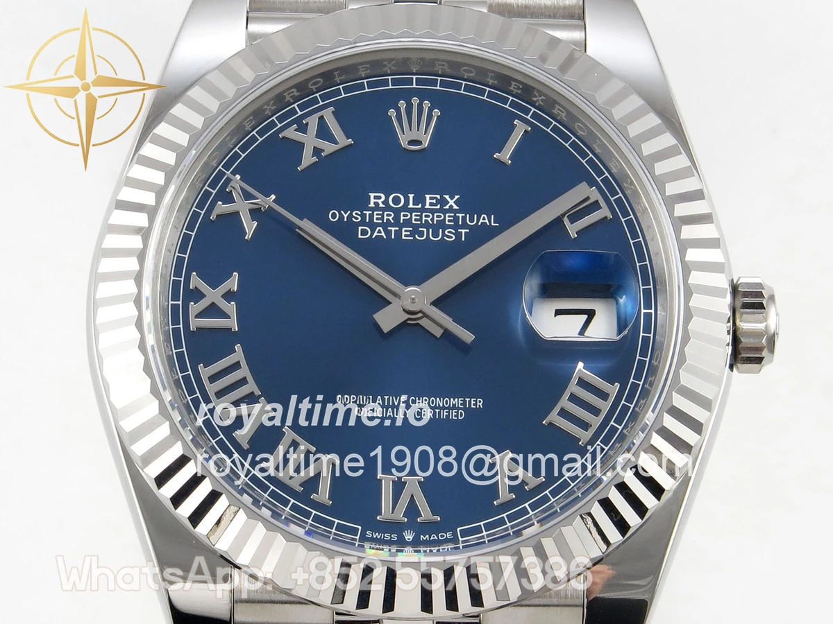 Rolex DateJust 41 126334 Clean Plus Blue Roman Dial on Jubilee Bracelet JH3235 (Free Sprung) Weighted 133g - Image 2