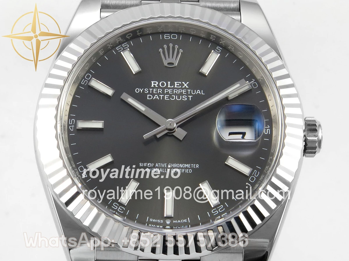 Rolex DateJust 41 126334 Clean Plus Gray Stick Dial on Jubilee Bracelet JH3235 (Free Sprung) Weighted 133g - Image 2
