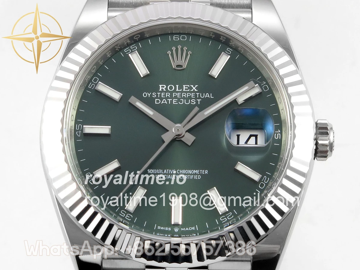 Rolex DateJust 41 126334 Clean Plus Green Stick Dial on Jubilee Bracelet JH3235 (Free Sprung) Weighted 133g - Image 2