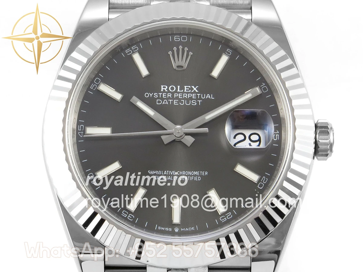 Rolex DateJust 41 126334 ERF Gray Stick Dial on Jubilee Bracelet JH3235 (Free Sprung) Weighted 132g - Image 2