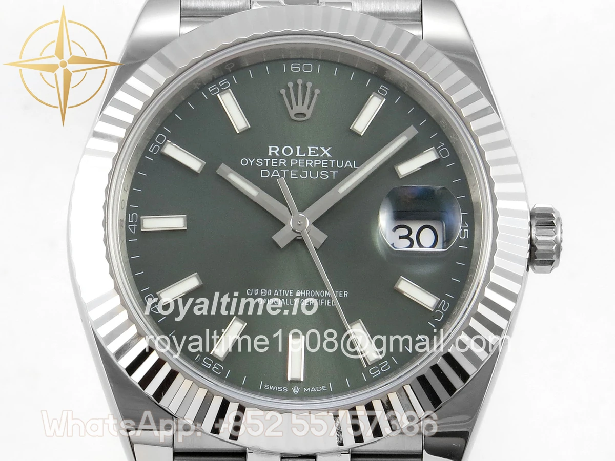 Rolex DateJust 41 126334 ERF Green Stick Dial on Jubilee Bracelet JH3235 (Free Sprung) Weighted 132g - Image 2