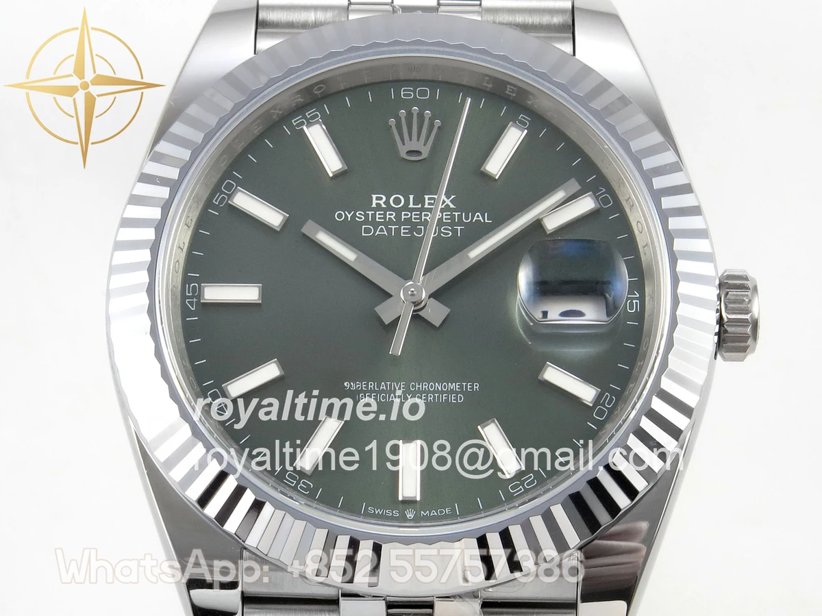 Rolex DateJust 41 126334 904L SS SCF Green Dial on Jubilee Bracelet VR3235 - Image 2