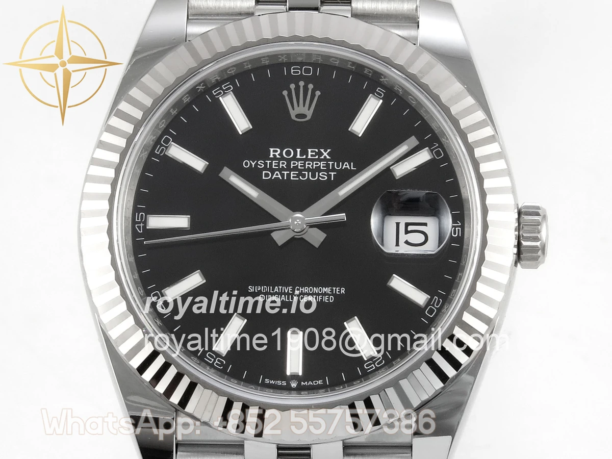Rolex DateJust 41mm 126334 ARF Black Stick Dial on Jubilee Bracelet DD3235 - Image 2