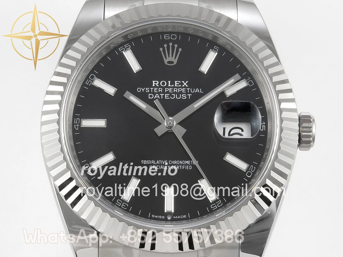 Rolex DateJust 41mm 126334 ARF Black Stick Dial on Oyster Bracelet DD3235 - Image 2