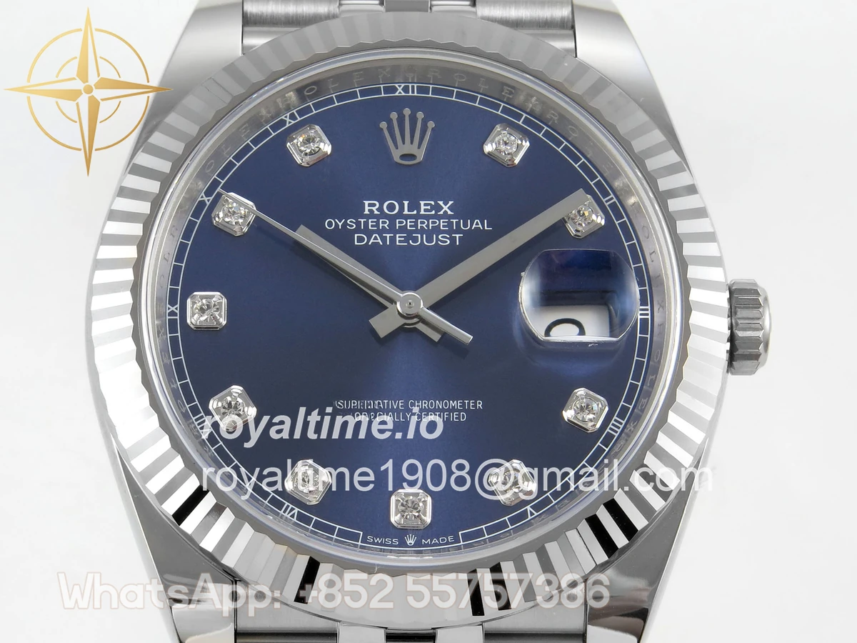 Rolex DateJust 41mm 126334 ARF Blue Diamonds Dial on Jubilee Bracelet DD3235 - Image 2