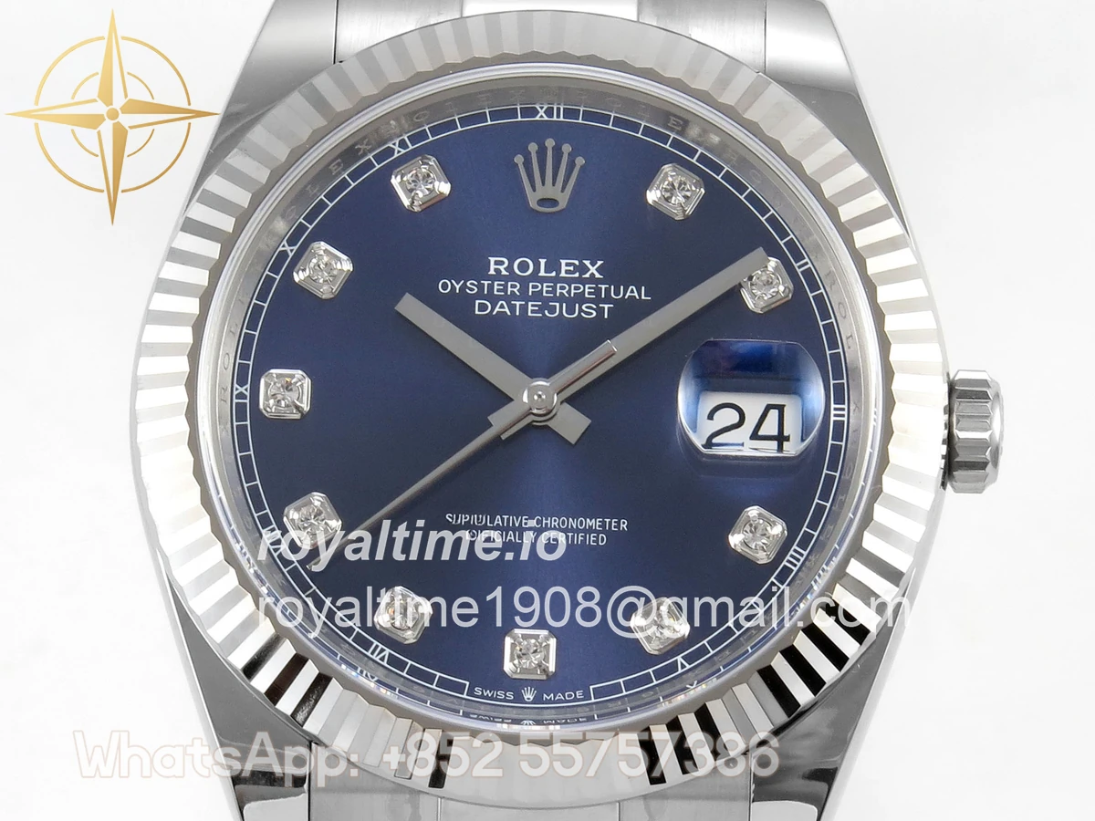 Rolex DateJust 41mm 126334 ARF Blue Diamonds Dial on Oyster Bracelet DD3235 - Image 2