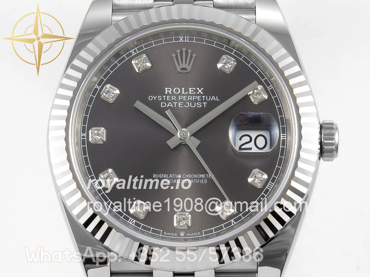 Rolex DateJust 41mm 126334 ARF Gray Diamonds Dial on Jubilee Bracelet DD3235 - Image 2