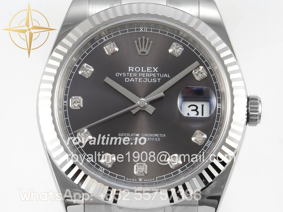 Rolex DateJust 41mm 126334 ARF Gray Diamonds Dial on Oyster Bracelet DD3235 - Image 2