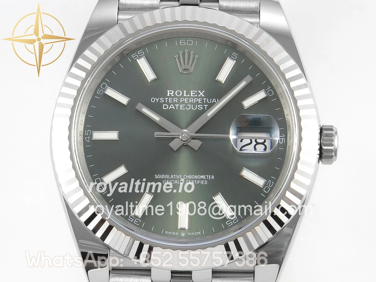 Rolex DateJust 41mm 126334 ARF Green Stick Dial on Jubilee Bracelet DD3235 - Image 2