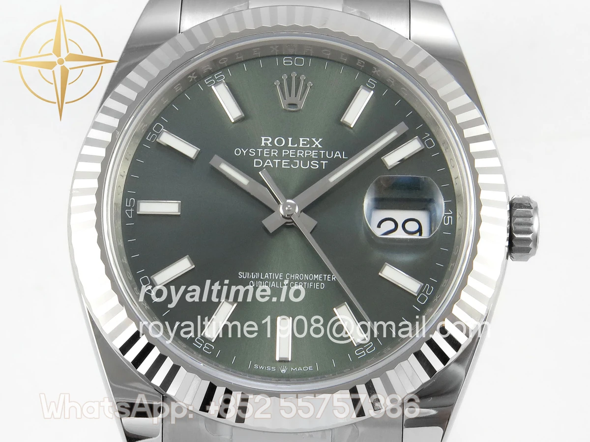 Rolex DateJust 41mm 126334 ARF Green Stick Dial on Oyster Bracelet DD3235 - Image 2
