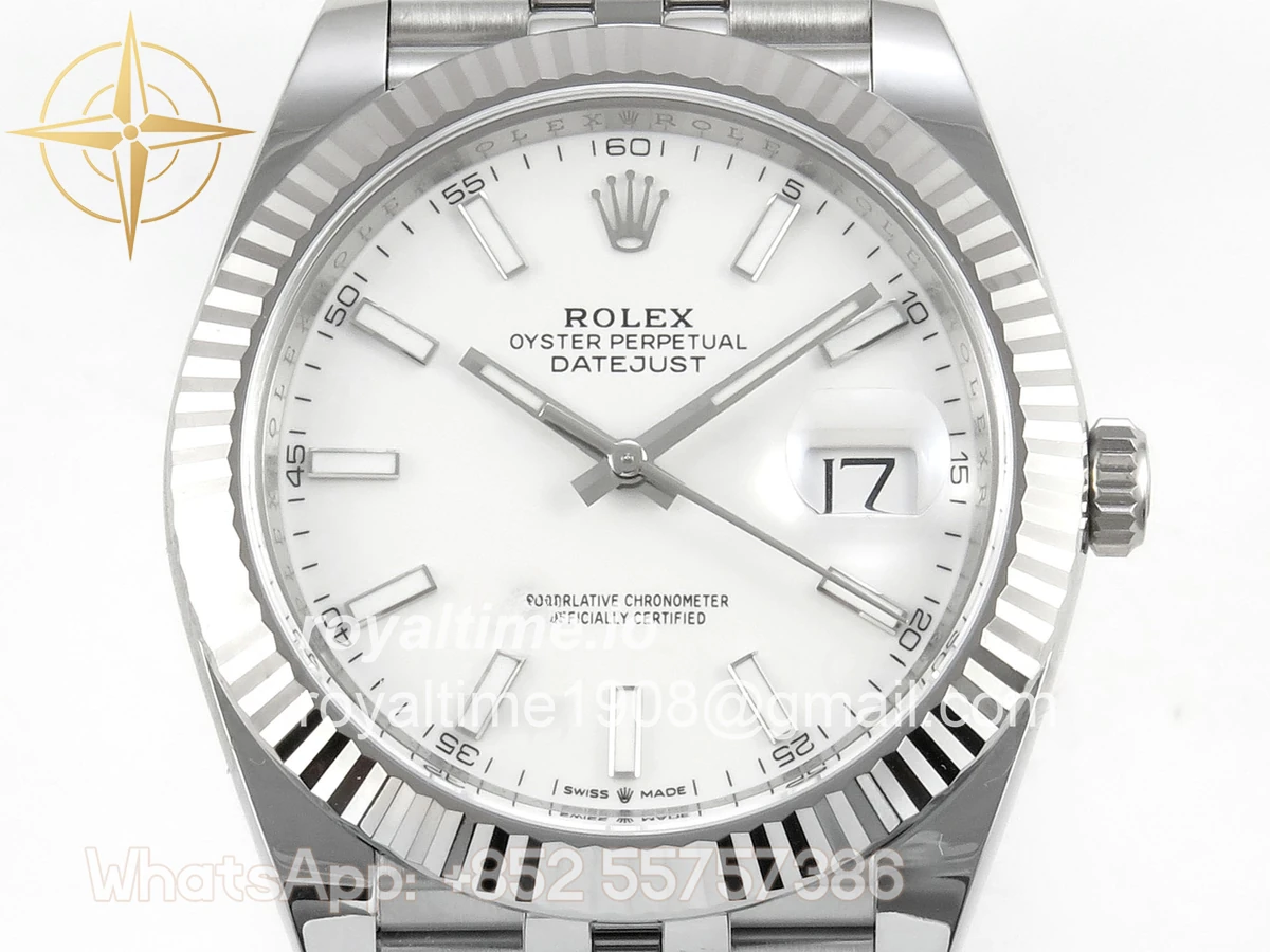 Rolex DateJust 41mm 126334 ARF White Stick Dial on Jubilee Bracelet DD3235 - Image 2