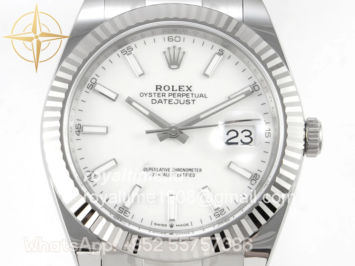 Rolex DateJust 41mm 126334 ARF White Stick Dial on Oyster Bracelet DD3235 - Image 2