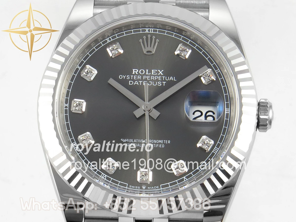 Rolex DateJust 41mm 126334 Clean Plus Gray Diamonds Dial on Jubilee Bracelet DD3235 - Image 2