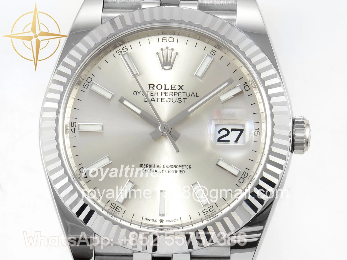 Rolex DateJust 41mm 126334 Clean Plus Silver Stick Dial on Jubilee Bracelet DD3235 - Image 2