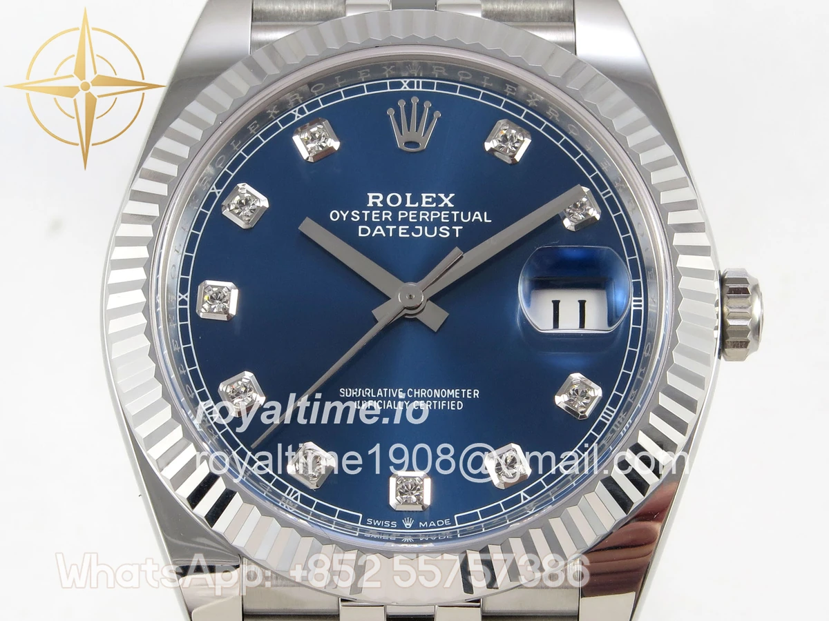 Rolex Datejust 126334 41mm Clean Plus 904L Blue Diamonds Dial on Jubilee Bracelet VR3235 - Image 2