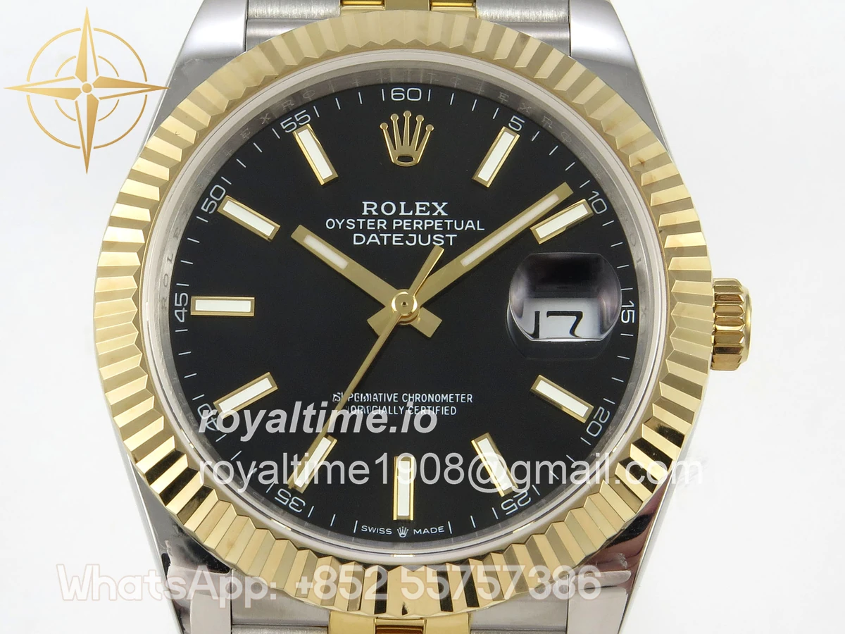 Rolex DateJust 41 126333 QF 904L Steel Black Stick Dial on SS/YG Jubilee Bracelet QF3235 (145g) - Image 2