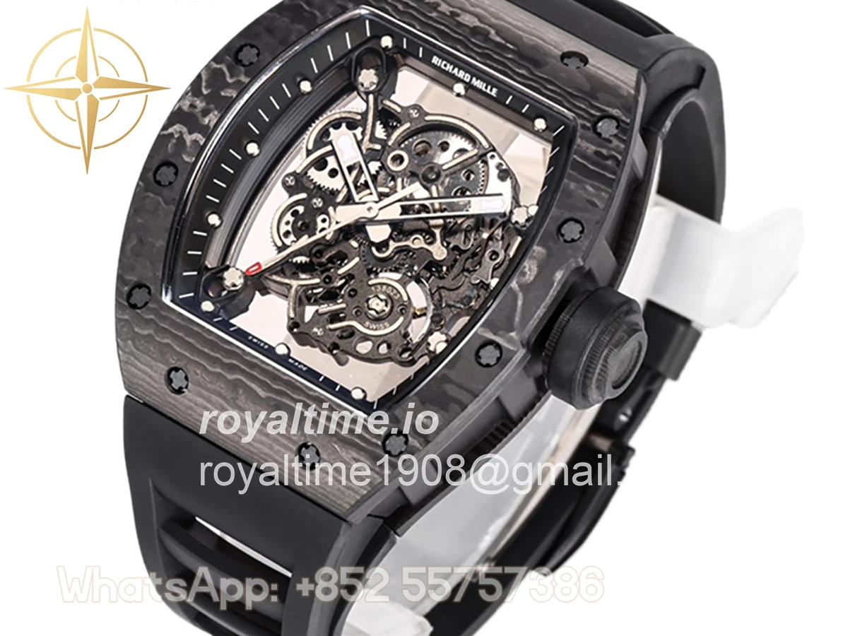 Richard Mille RM 055 Bubba Watson NTPT on Black Rubber Strap RMUL2 - Image 2
