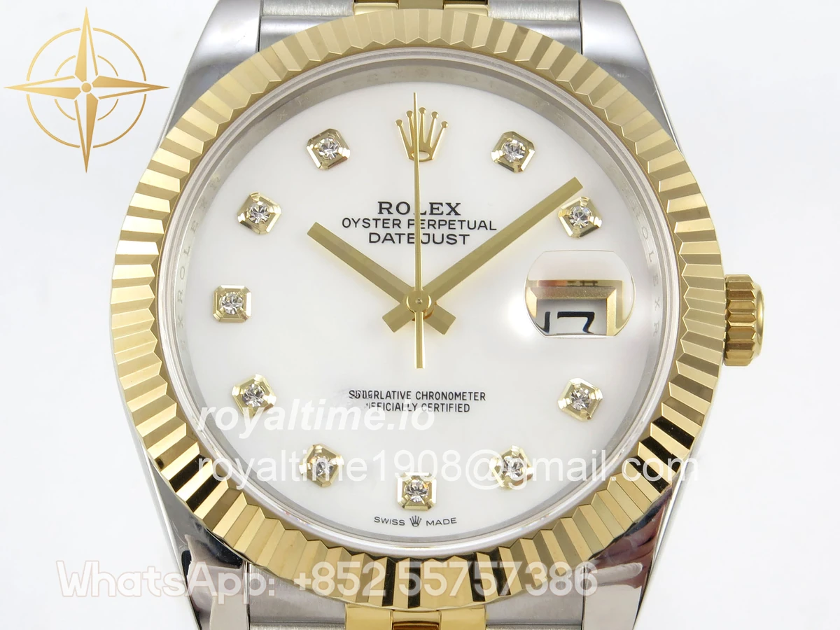 Rolex DateJust 41 126333 QF 904L Steel White MOP Dial on SS/YG Jubilee Bracelet QF3235 (145g) - Image 2