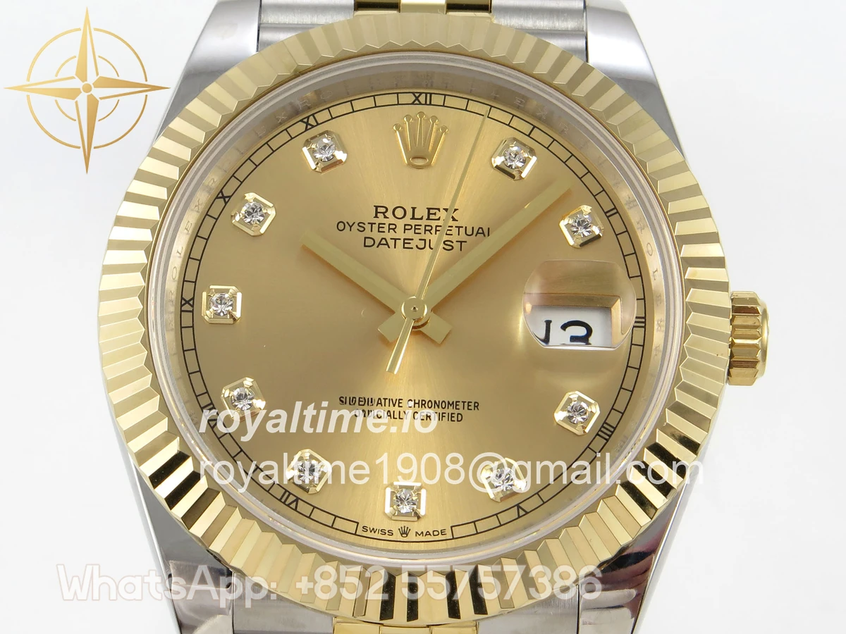 Rolex DateJust 41 126333 QF 904L Steel YG Diamonds Dial on SS/YG Jubilee Bracelet QF3235 (145g) - Image 2