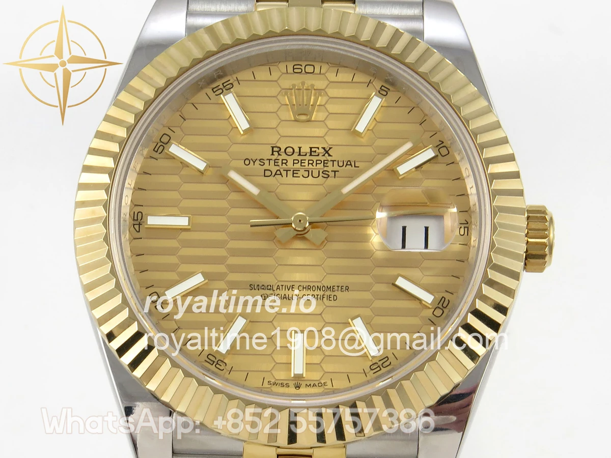 Rolex DateJust 41 126333 QF 904L Steel YG Textured Dial on SS/YG Jubilee Bracelet QF3235 (145g) - Image 2