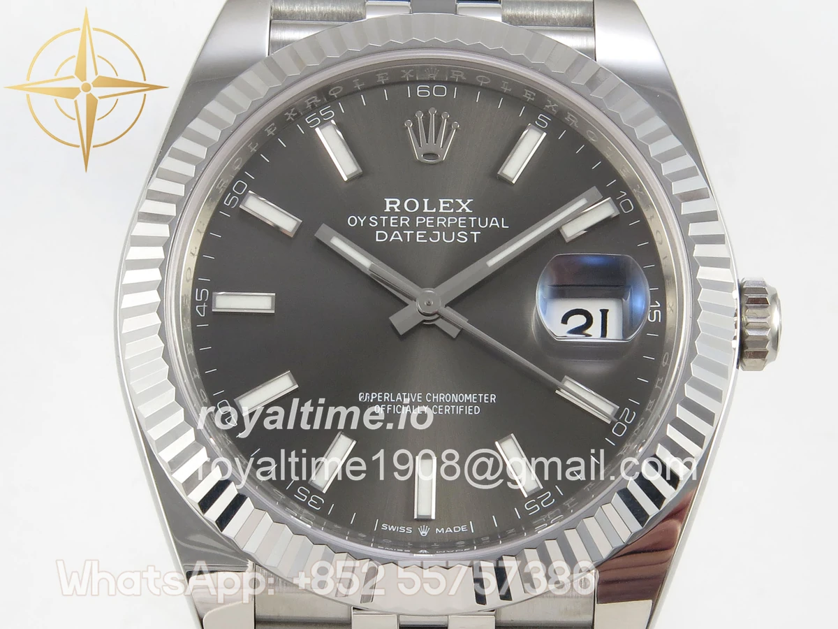 Rolex DateJust 41 126334 Clean Plus 904L Steel Gray Stick Dial on Jubilee Bracelet DD3235 - Image 2