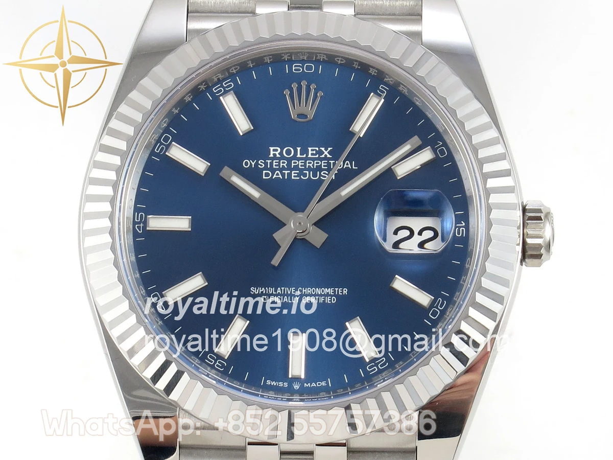 Rolex DateJust 41 126334 Clean Plus 904L Steel Blue Stick Dial on Jubilee Bracelet DD3235 - Image 2