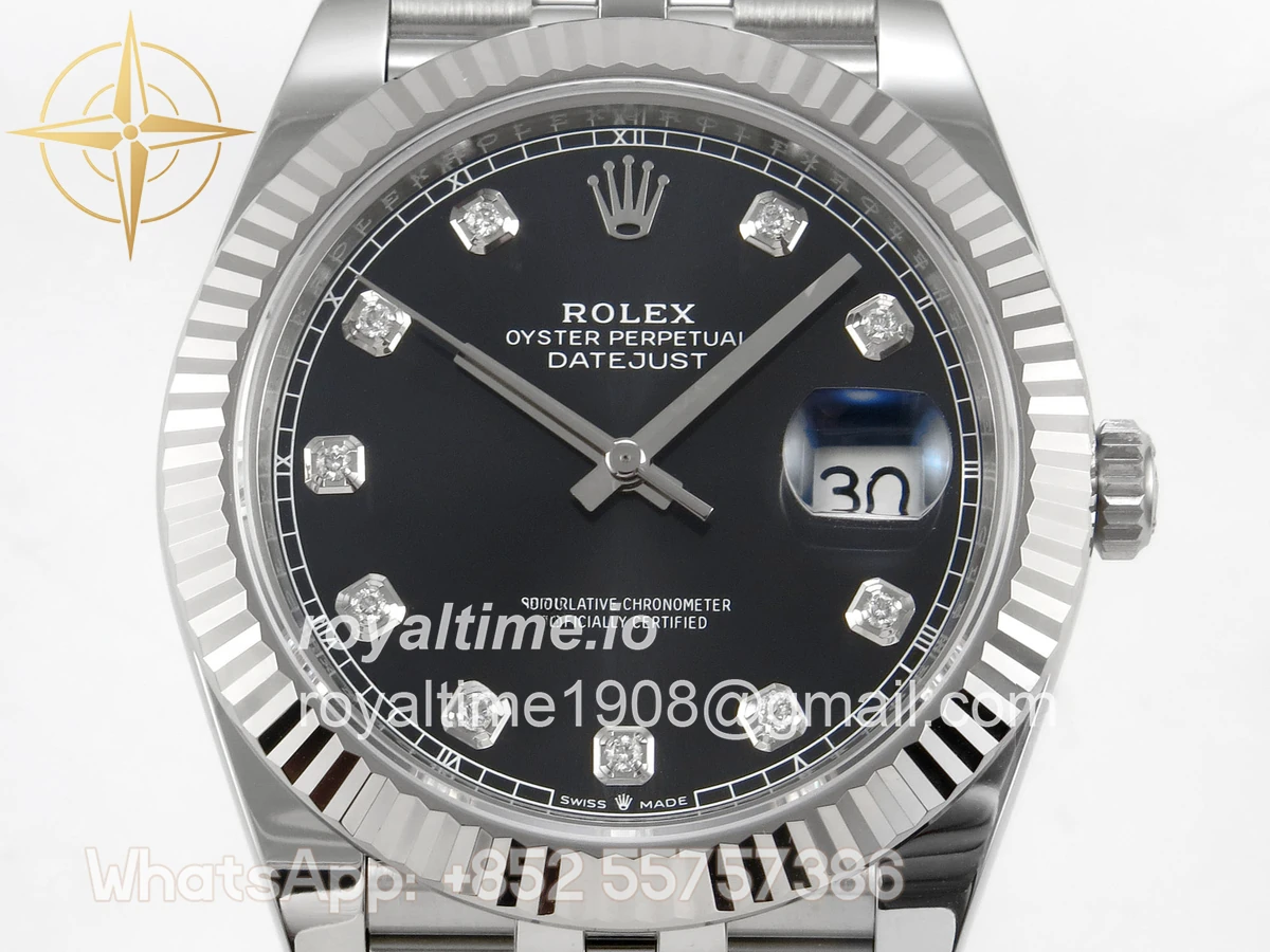 Rolex DateJust 41 126334 SCF 904L Steel Black Diamonds Dial on Jubilee Bracelet A3235 - Image 2