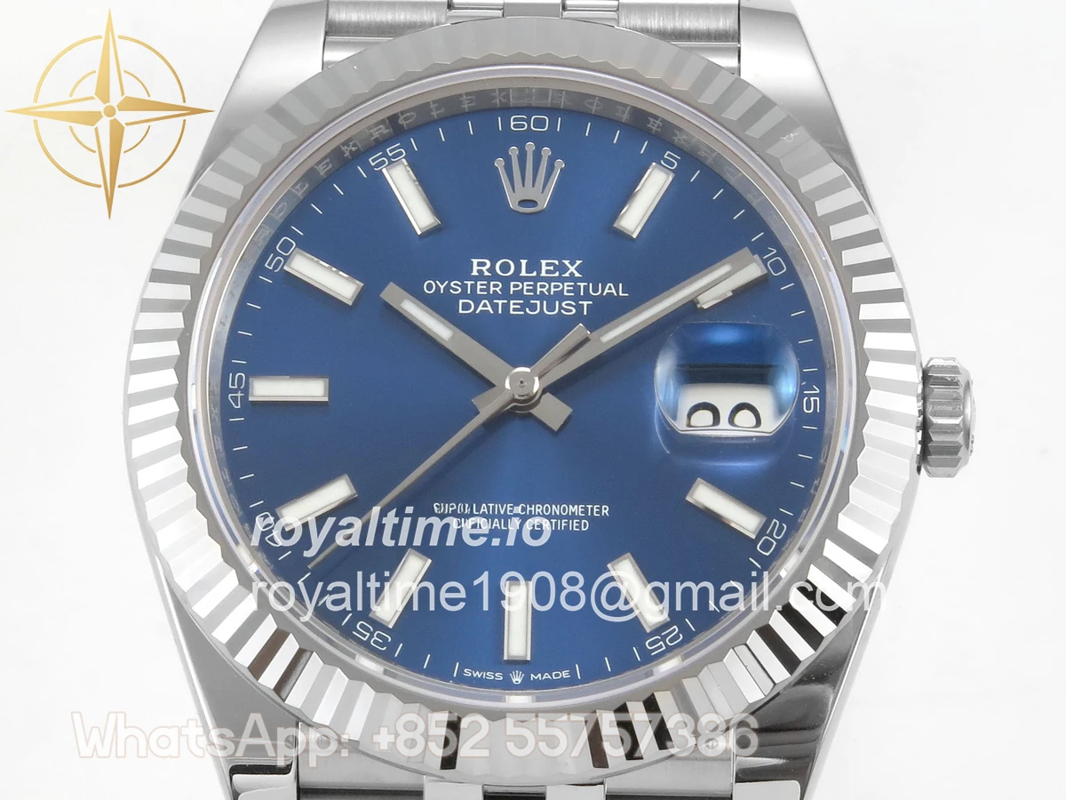 Rolex DateJust 41 126334 SCF 904L Steel Blue Stick Dial on Jubilee Bracelet A3235 - Image 2