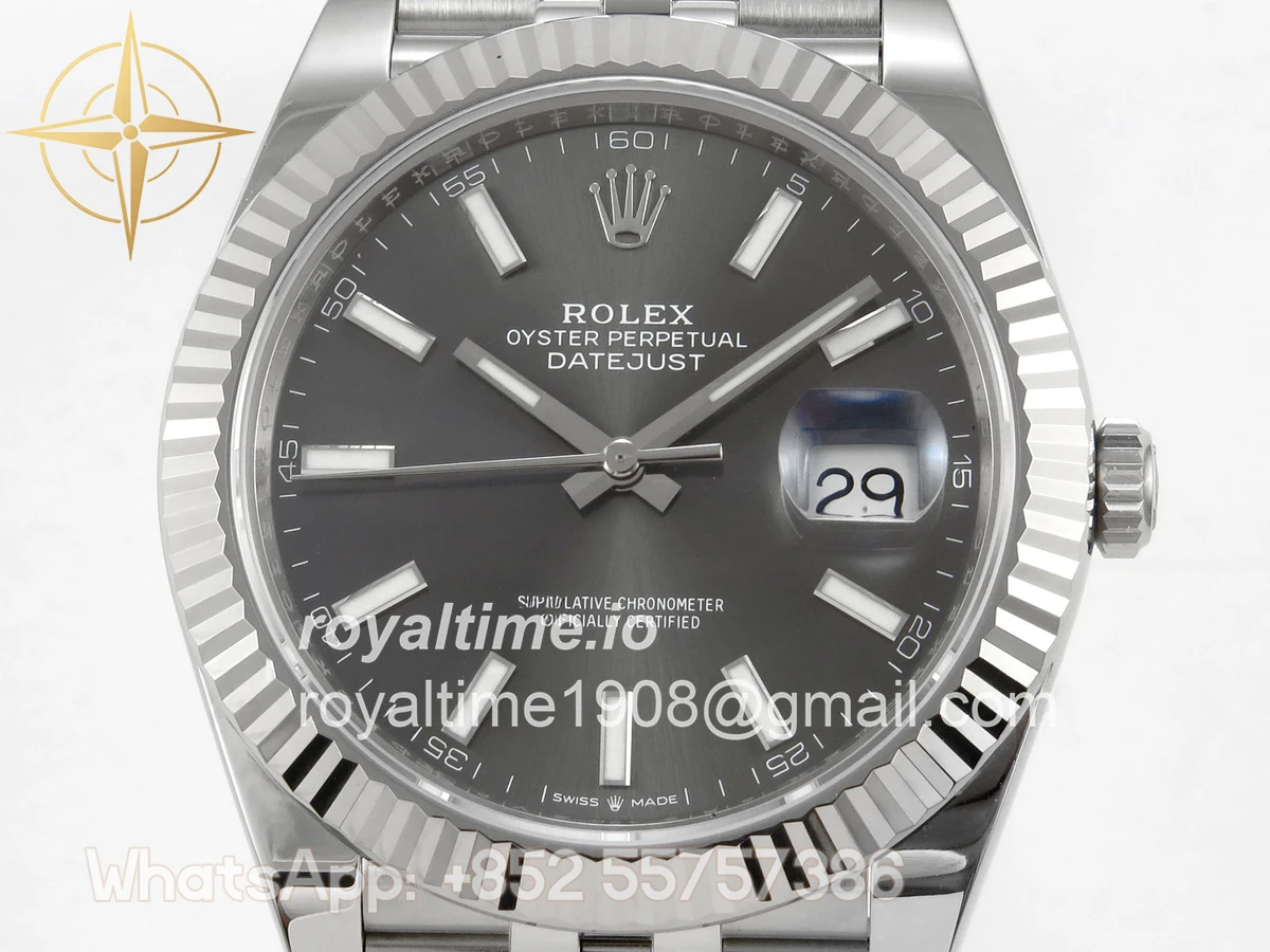 Rolex DateJust 41 126334 SCF 904L Steel Gray Stick Dial on Jubilee Bracelet A3235 - Image 2