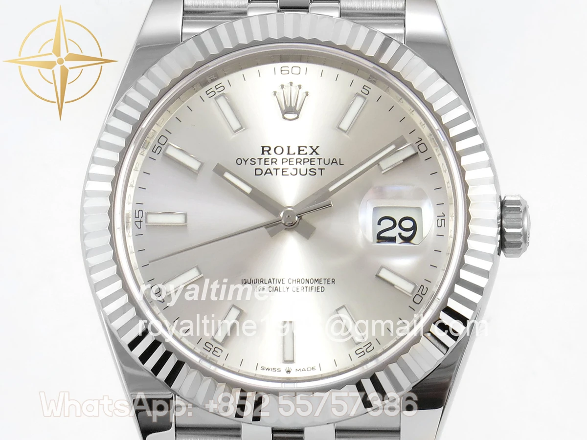 Rolex DateJust 41 126334 SCF 904L Steel Silver Stick Dial on Jubilee Bracelet A3235 - Image 2
