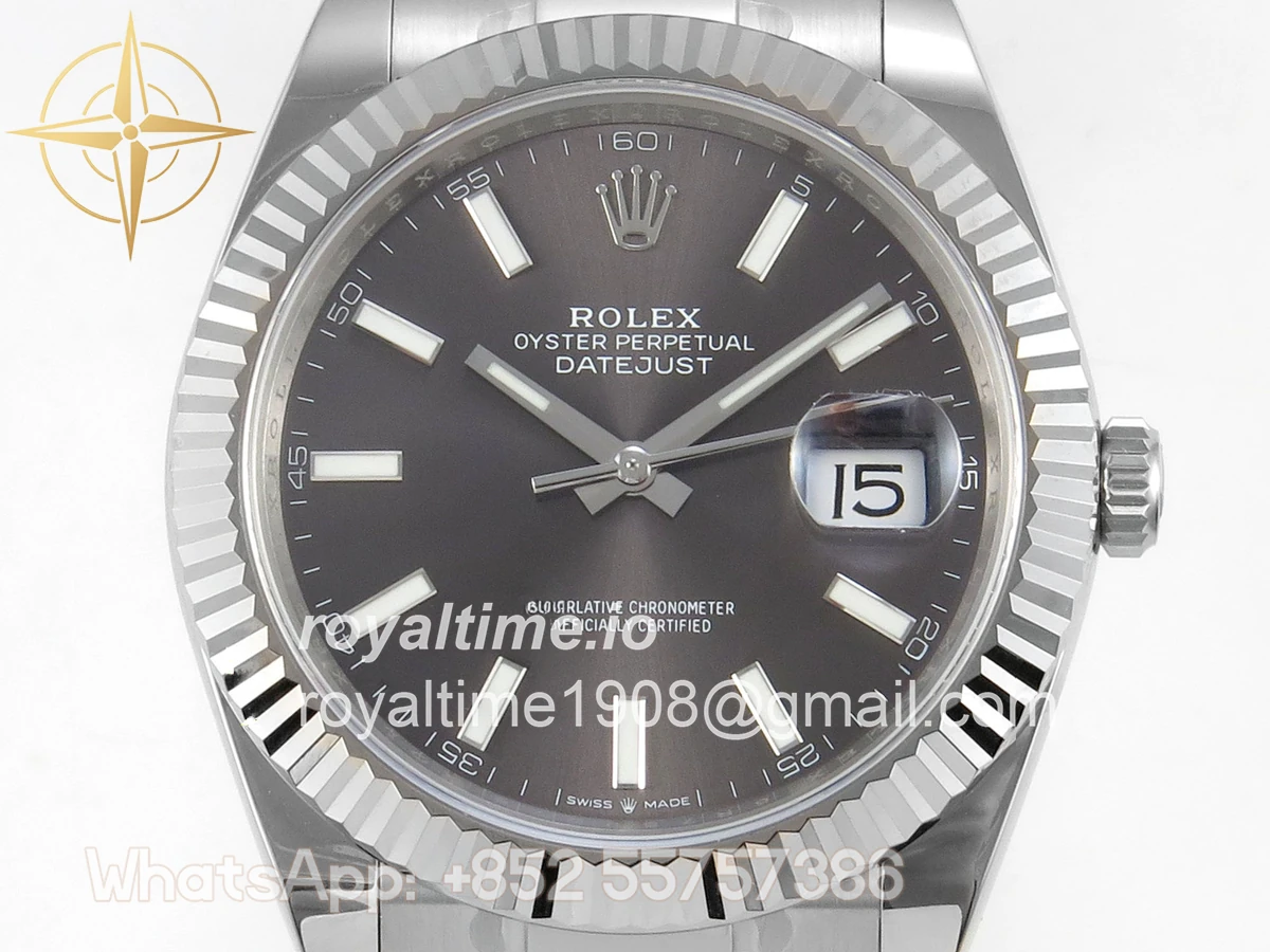 Rolex DateJust 41mm 126334 ARF Gray Stick Dial on Oyster Bracelet DD3235 - Image 2