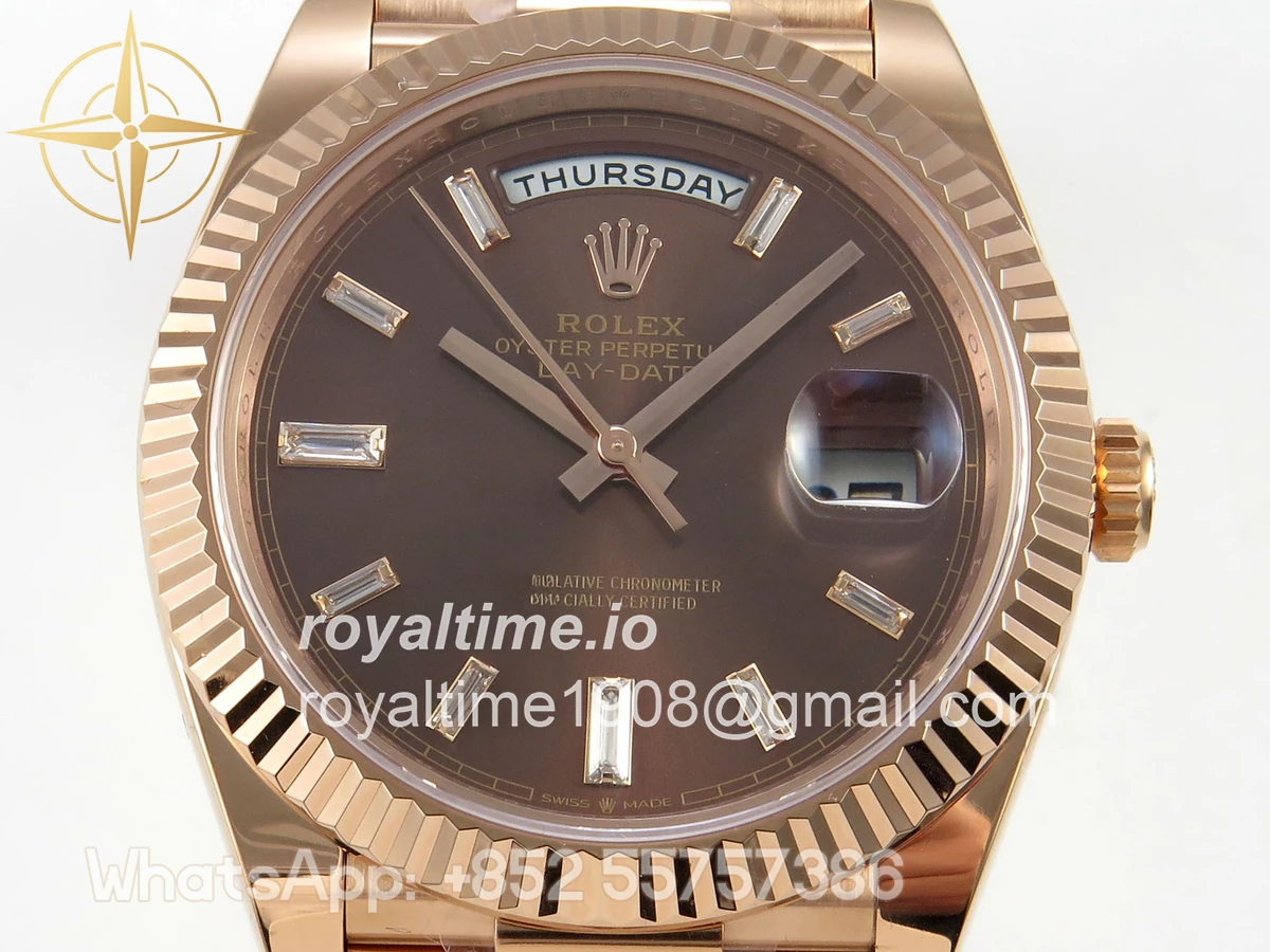 Rolex DayDate 40 228235 ARF Brown Crystal Dial on President Bracelet VR3255 - Image 2