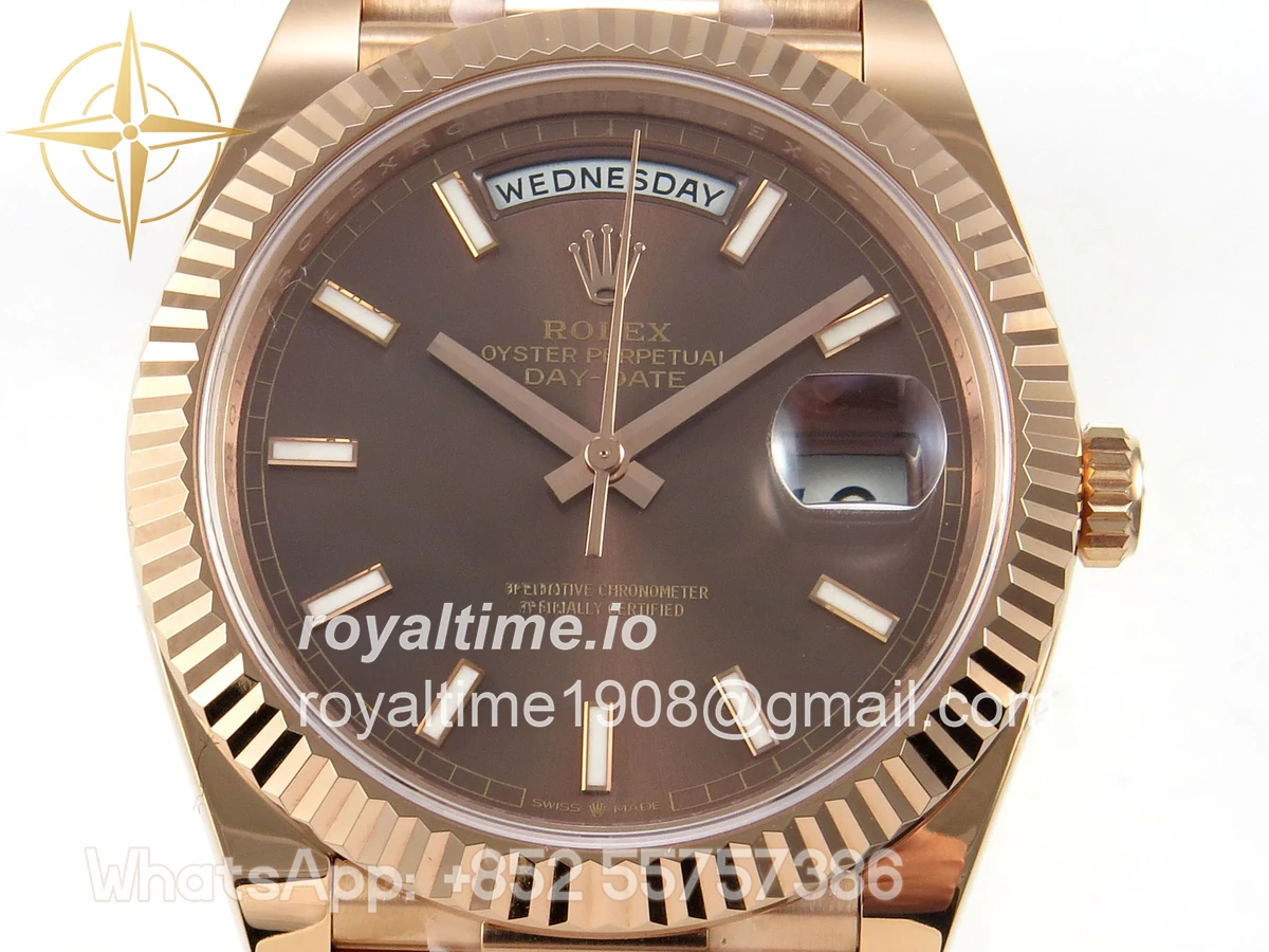 Rolex DayDate 40 228235 ARF Brown Stick Dial on President Bracelet VR3255 - Image 2