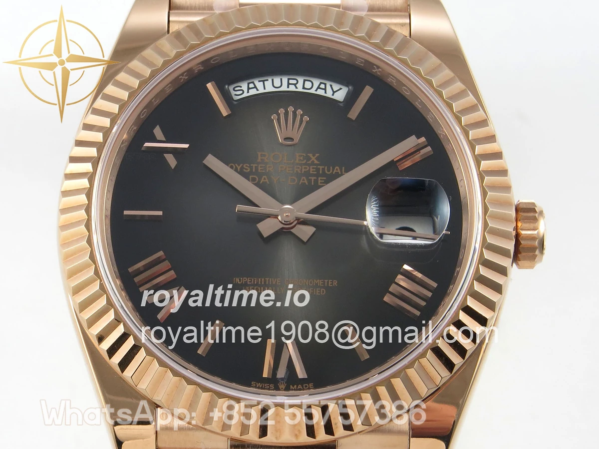 Rolex DayDate 40 228235 ARF Gray Ombre Roman Dial on President Bracelet VR3255 - Image 2