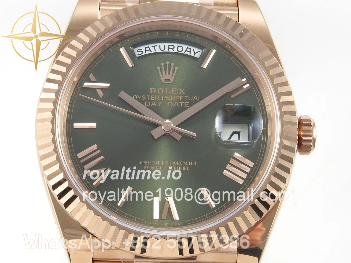 Rolex DayDate 40 228235 ARF Green Roman Dial on President Bracelet VR3255 - Image 2