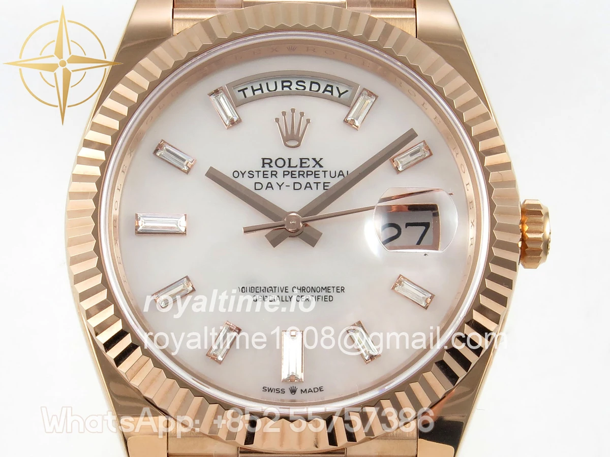 Rolex DayDate 40 228235 ARF White MOP Crystal Dial on President Bracelet VR3255 - Image 2