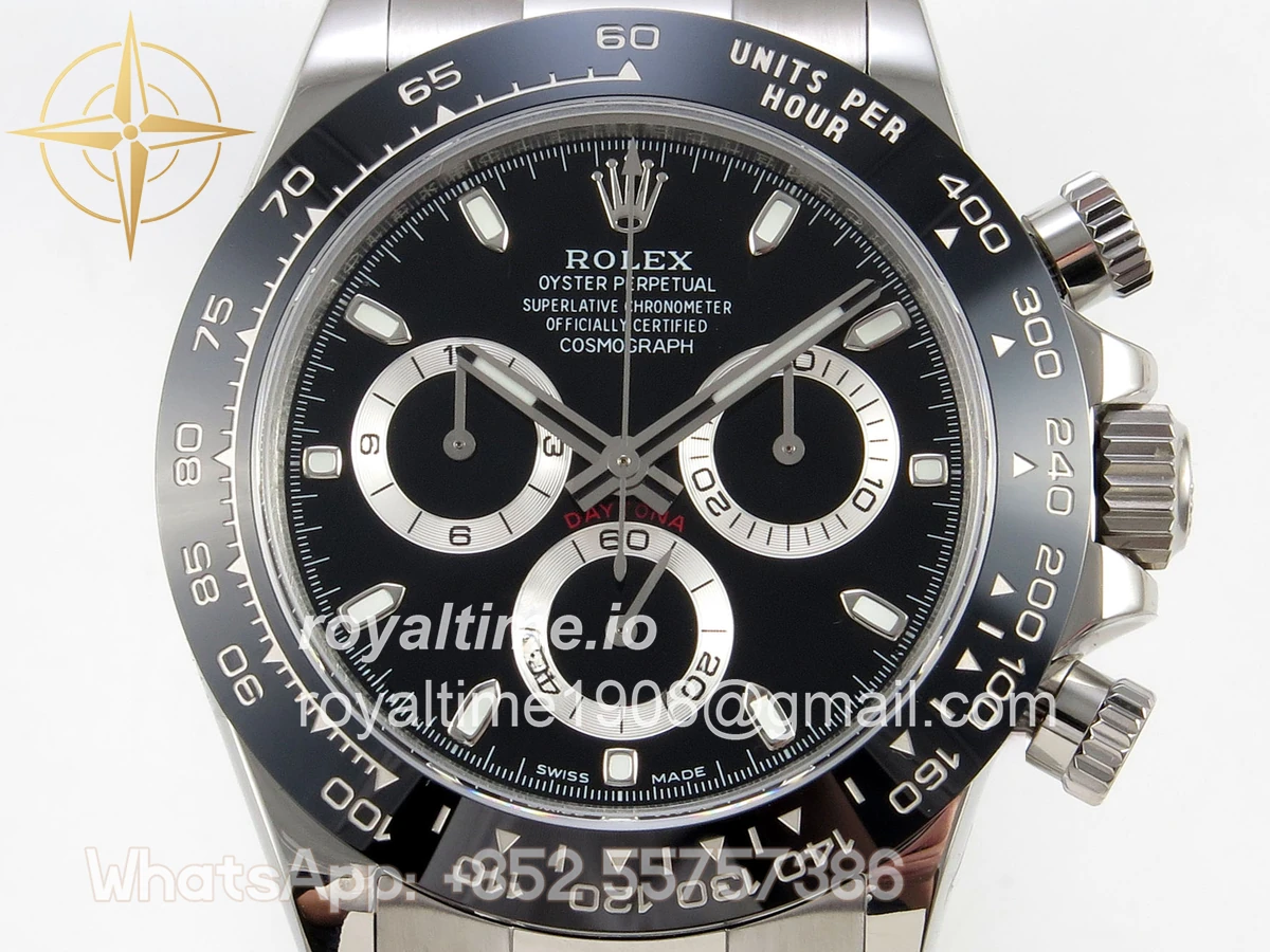 Rolex Daytona 116500 UFO Black Dial on Bracelet UF4130 (Free Sprung) - Image 2