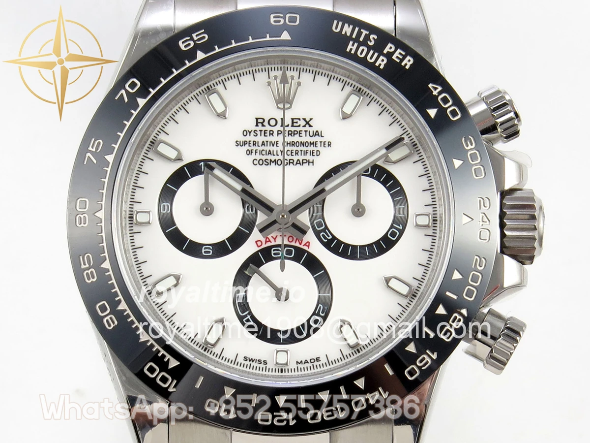 Rolex Daytona 116500 UFO White Dial on Bracelet UF4130 (Free Sprung) - Image 2