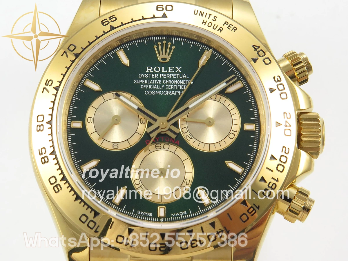 Rolex Daytona 116508 YG 3CF Green/YG Dial on YG Bracelet DD4131 (Gain Weight) - Image 2