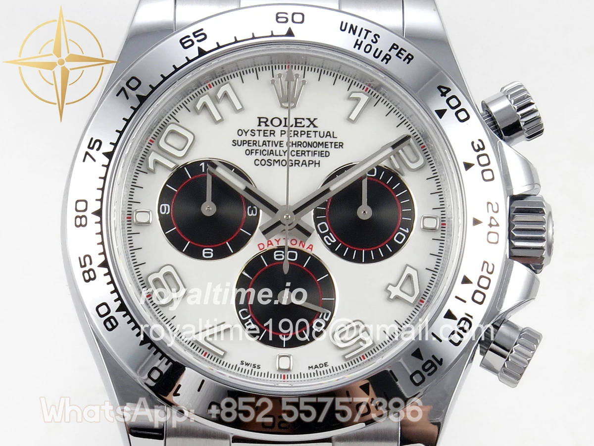 Rolex Daytona 116509 QF White/Black Numeral Dial on SS Bracelet SA4130 V2 Weighted 182g - Image 2