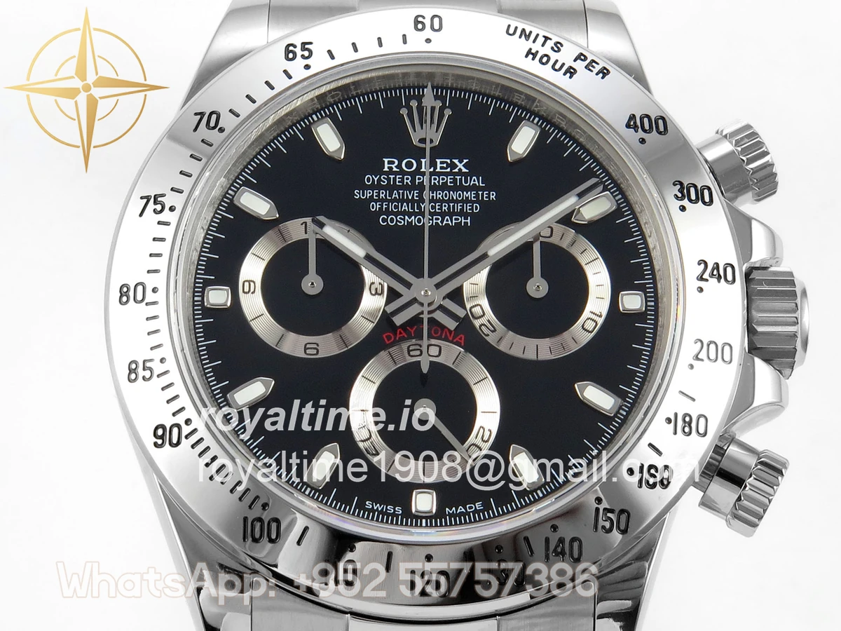 Rolex Daytona 116520 UFO Black Dial on Bracelet UF4130 (Free Sprung) - Image 2
