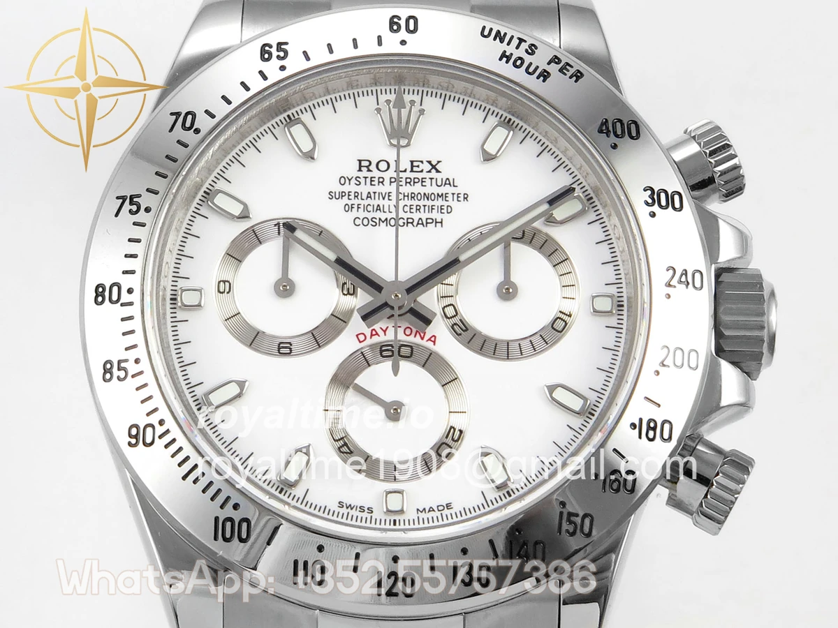 Rolex Daytona 116520 UFO White Dial on Bracelet UF4130 (Free Sprung) - Image 2