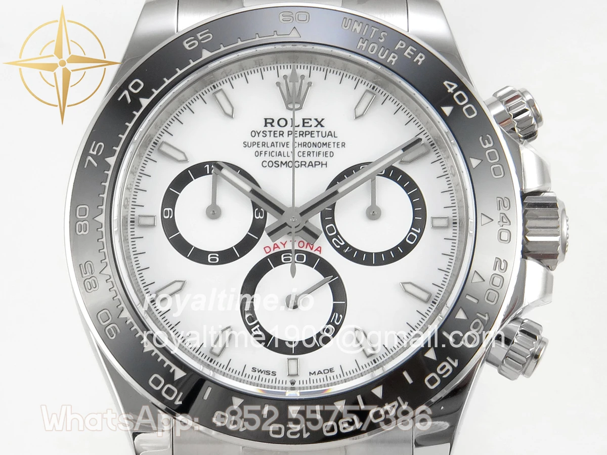 Rolex Daytona 126500 Panda ARF 904L White Dial on Oyster Bracelet DD4131 - Image 2