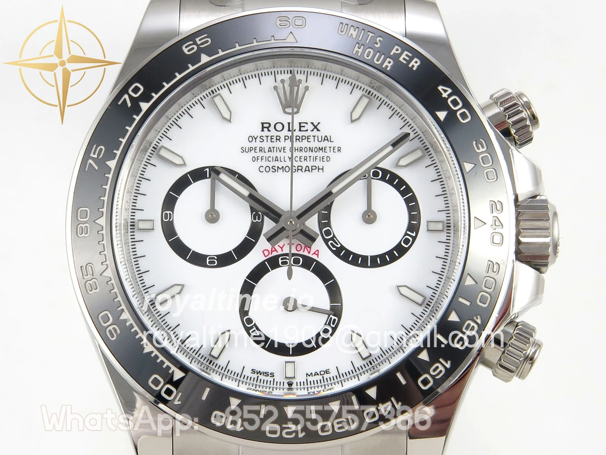 Rolex Daytona 126500 Panda Clean Plus 904L White Dial on Oyster Bracelet DD4131 - Image 2