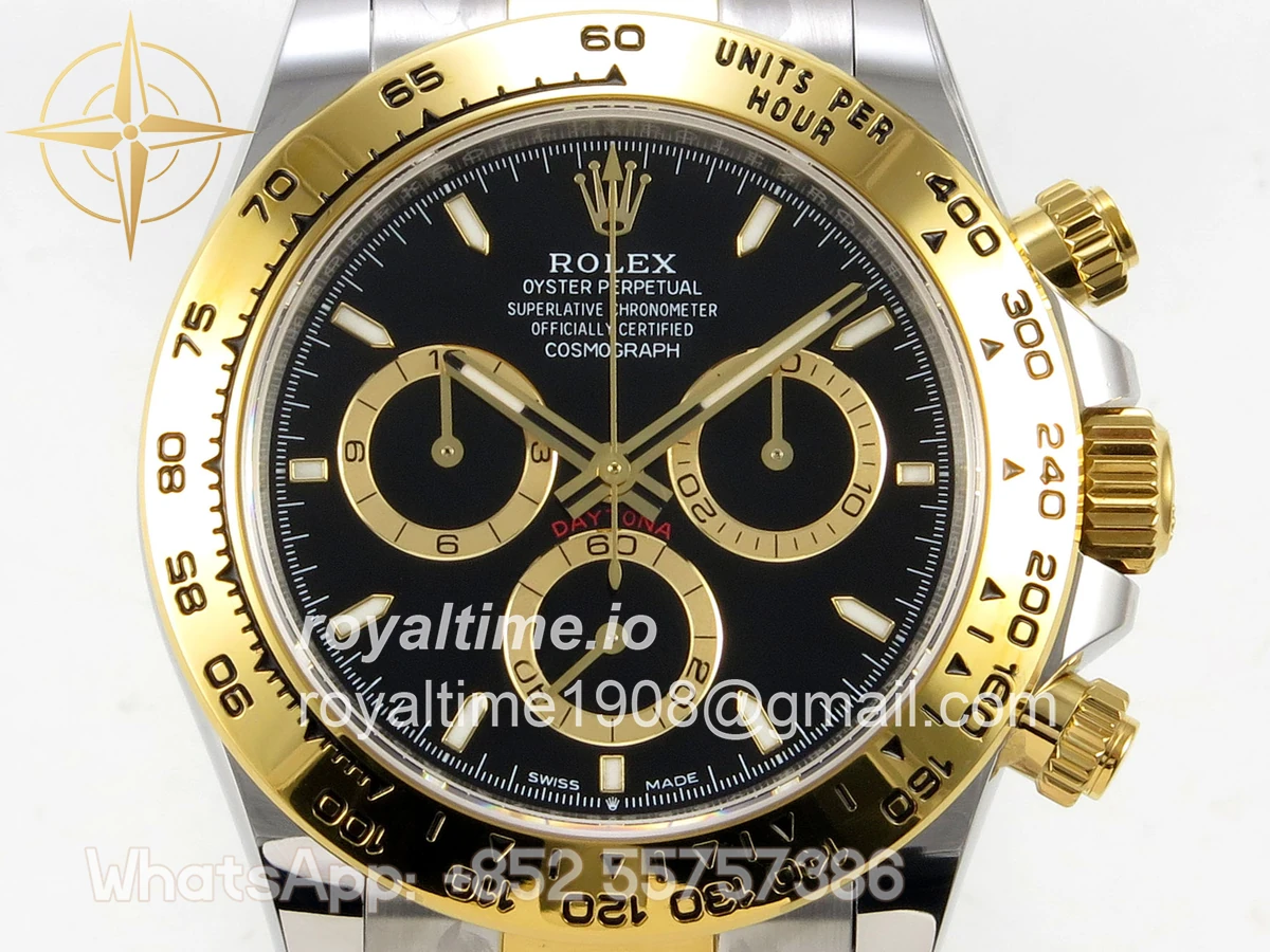 Rolex Daytona 126503 SS/YG UFO Black Dial on SS/YG Bracelet UF4131 (Free Sprung) - Image 2