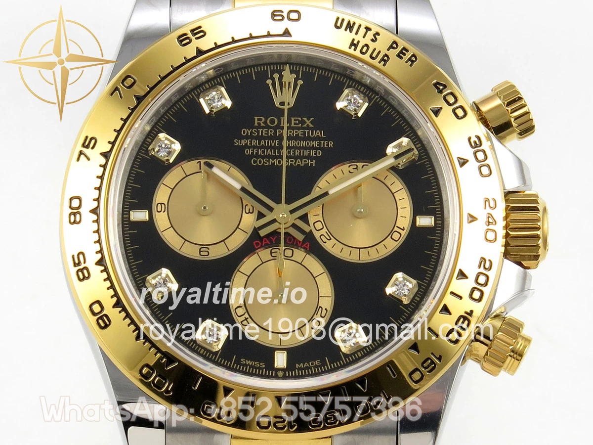 Rolex Daytona 126503 SS/YG UFO Black/YG Diamonds Dial on SS/YG Bracelet UF4131 (Free Sprung) - Image 2